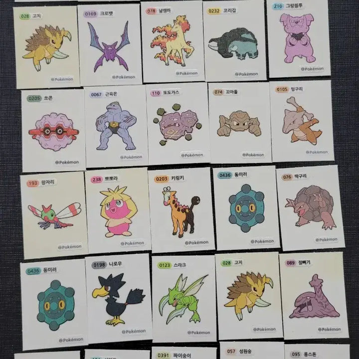 [BUNJANG] Pokemon Stickers Bundle Set (75 pcs) / 포켓몬 띠부씰 75장 일괄