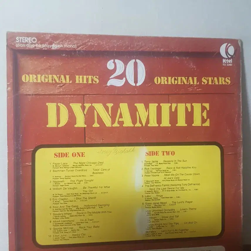 [BUNJANG] Old Pop LP Vinyl Collection - Various Artists (Elton John, Eric Clapton, Kool &amp; The Gang, etc.) / VA: Dynamite 올드팝엘피 바이닐vinyl Oldpoplp 엘튼존 에릭클랩튼 쿨앤더갱 조지매크레이 알윌슨 페이퍼레이스 스타일리스틱스 나사레쓰 테리잭스 앨버트해먼드 Lobo