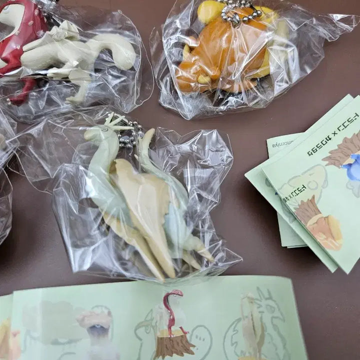 [BUNJANG] Mushroom Dragon Figurine Keychain Set (5 Types) / 버섯드래곤 피규어 키링 5종 세트