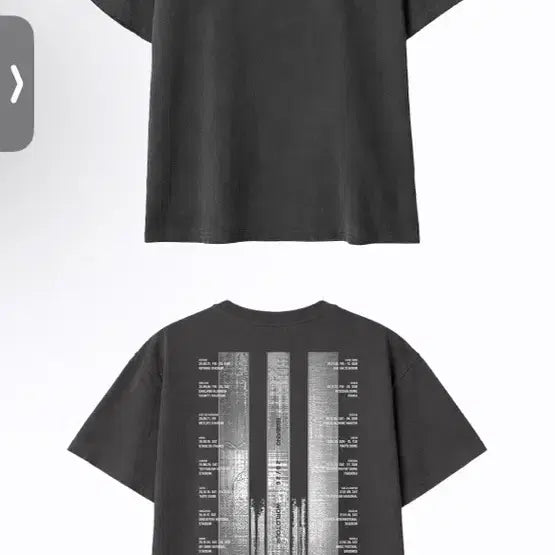[BUNJANG] Bigbang Cosmos World Tour T-Shirt Charcoal (Includes Group/Member Photocard) / 빅뱅 월드투어 코스모스 티셔츠 S 차콜 (포카 그룹+맴버 택 1 포함)