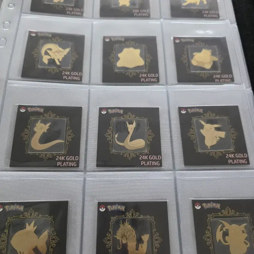 [BUNJANG] Pokemon Stickers 24K Gold Foil 49 Types / 포켓몬띠부씰 24k금박 49종