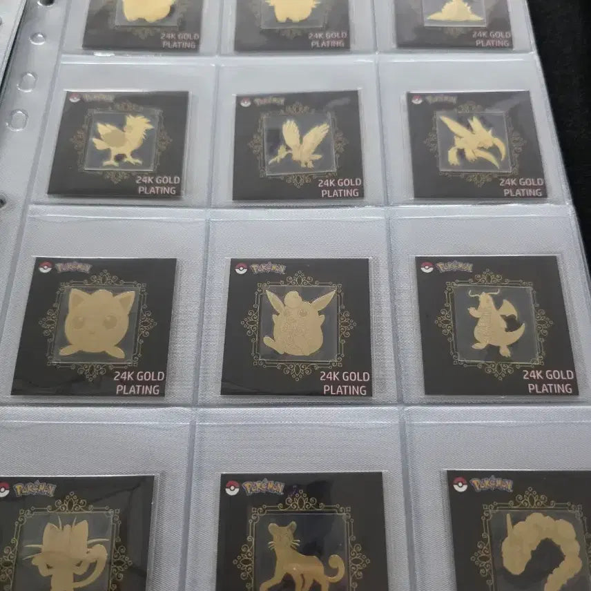[BUNJANG] Pokemon Stickers 24K Gold Foil 49 Types / 포켓몬띠부씰 24k금박 49종
