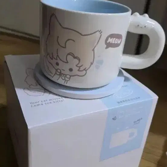 [BUNJANG] Love and Deep Space Lee Seo-eon Cat Mug / 럽딥 러브앤딥스페이스 이서언 고양이 머그컵