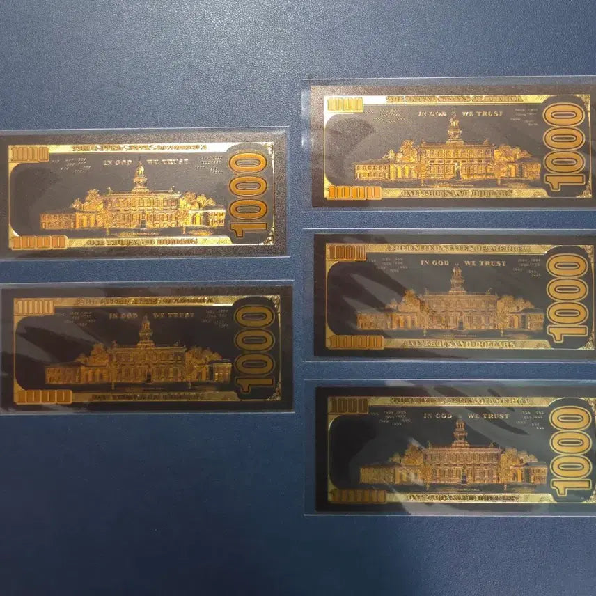 [BUNJANG] Rare Collectible Black Gold Foil US President Banknote / 미국대통령 블랙금박지폐 희귀지폐수집용