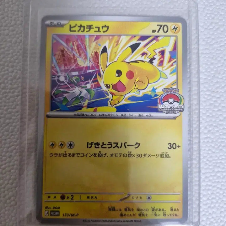 [BUNJANG] Pokemon Pikachu World Championships 2026 Promo Card / 포켓몬 카드 피카츄 월드챔피언십 2026 프로모