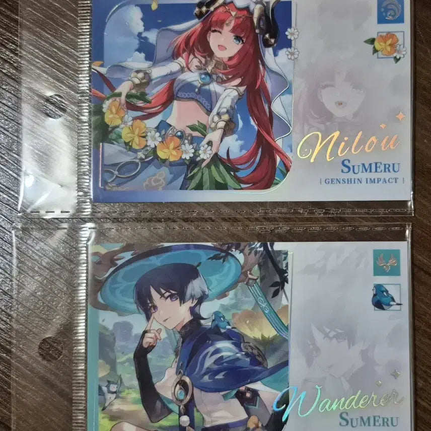 [BUNJANG] Genshin Impact Nilou &amp; Wanderer PC Bang Postcard Set / 방랑자 닐루 PC방 엽서