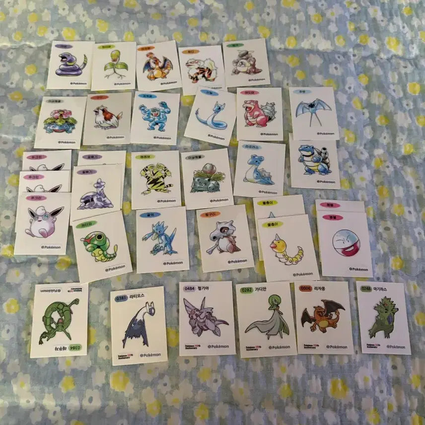 [BUNJANG] Pokemon 30th Anniversary Artwork Sticker Set (33 pcs) / 포켓몬 30주년 아트워크 띠부실 띠부씰 33장 일괄