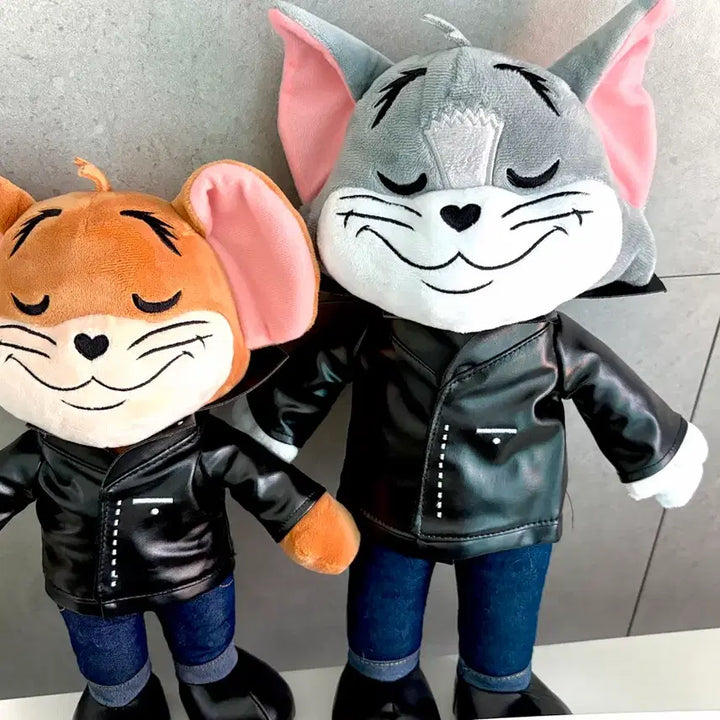 [BUNJANG] Tom and Jerry Large Leather Jacket Doll Set Figure Goods / 톰과 제리 가죽자켓 대형 인형 세트 일괄 피규어굿즈 만화카툰캐릭터 빈티지소품 누이