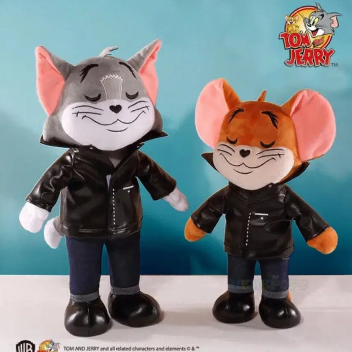 [BUNJANG] Tom and Jerry Large Leather Jacket Doll Set Figure Goods / 톰과 제리 가죽자켓 대형 인형 세트 일괄 피규어굿즈 만화카툰캐릭터 빈티지소품 누이