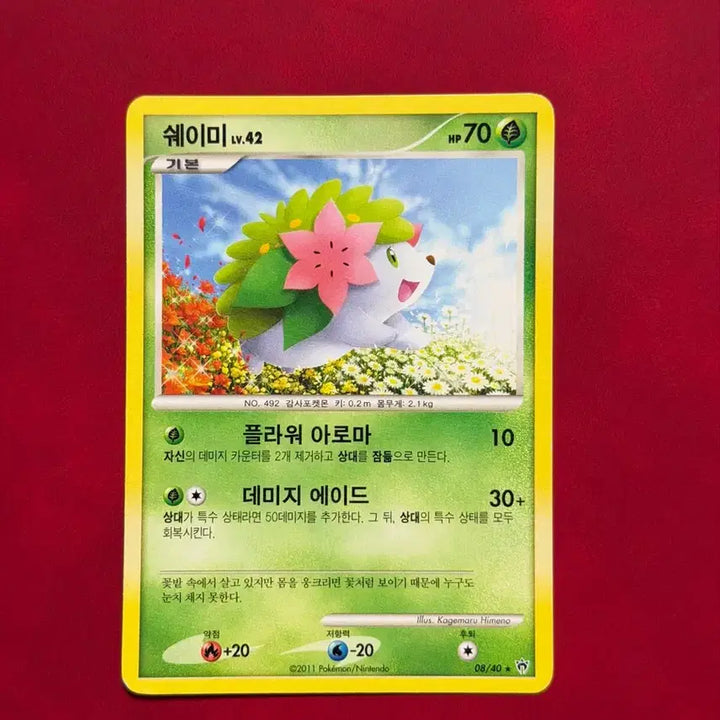 [BUNJANG] Pokemon 2010 DP Shaymin Lv.42 Ancient Card / 포켓몬 고대 카드 2010 DP 쉐이미 Lv.42