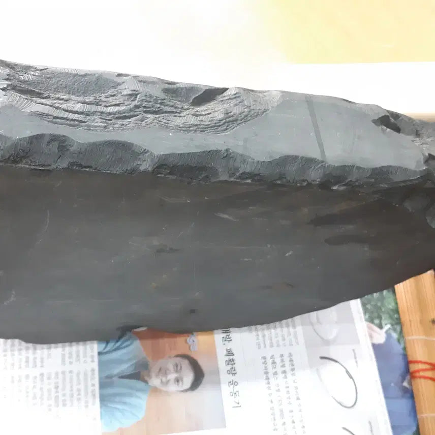 [BUNJANG] Large Stone Inkstone Set with Brush, Ink, and Paperweight / 초대형벼루 붓,먹 .문진