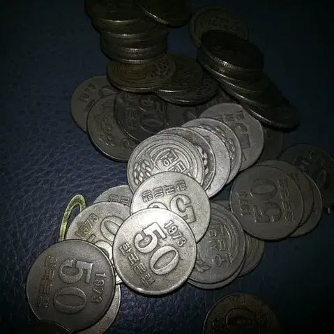 [BUNJANG] 1973 50 Won Coin Set (30 pcs) / 50원 동전 30개 1973년 중고