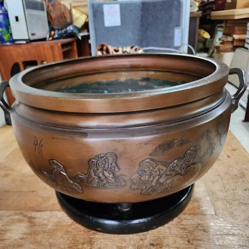[BUNJANG] Antique Large Bronze Brazier / 청동화로