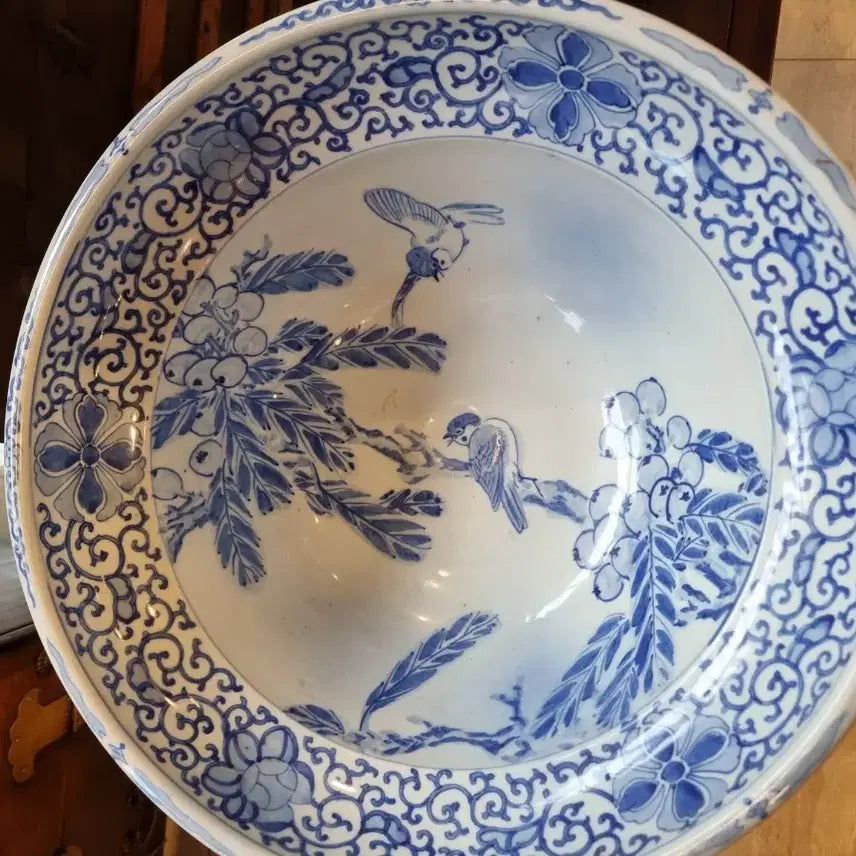 [BUNJANG] Celadon Blue-and-White Porcelain Bowl / 연대좋은 청화백자 대접