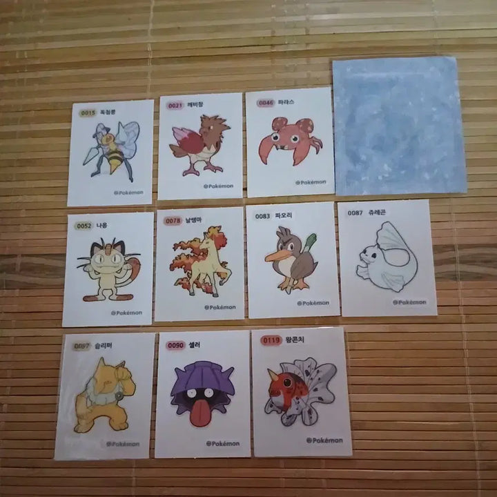 [BUNJANG] Pokemon Sticker Set (1st Gen, 3-Digit &amp; 4-Digit) / 포켓몬띠부씰 3개 선택 1세대 3자리씰 4자리씰