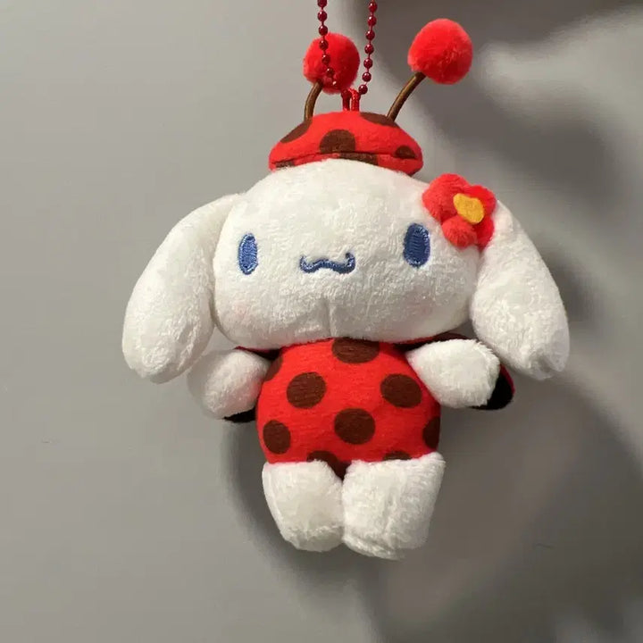 [BUNJANG] Sanrio Cinnamoroll Ladybug Keychain / 정품 산리오 시나모롤 레이디버그 무당벌레 키링