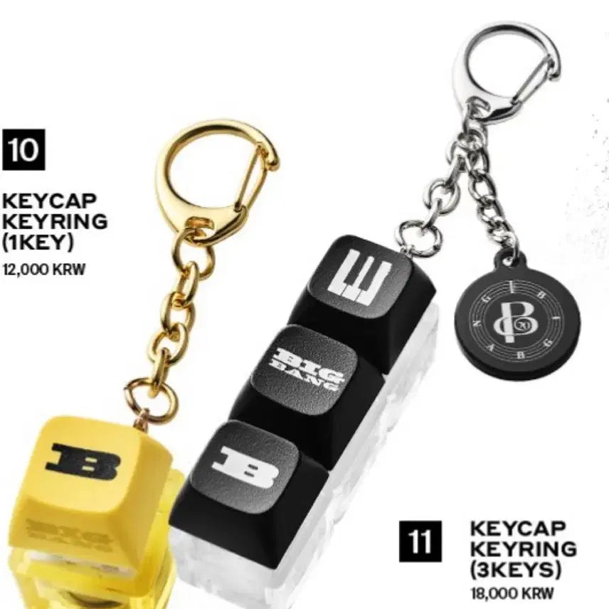 [BUNJANG] Big Bang Keychain Bundle Set / 빅뱅 키캡키링 2종 일괄