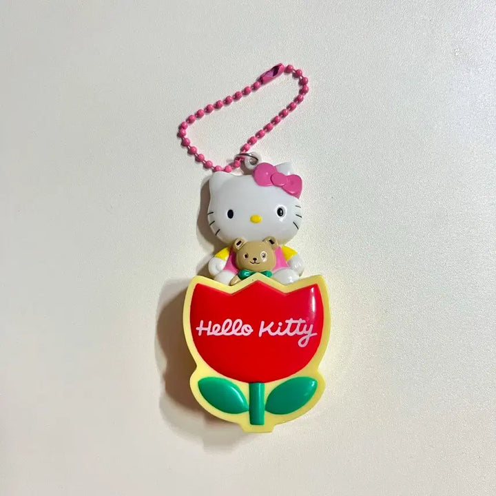 [BUNJANG] Classic Hello Kitty Tulip Keychain / 고전키티 튤립 키링