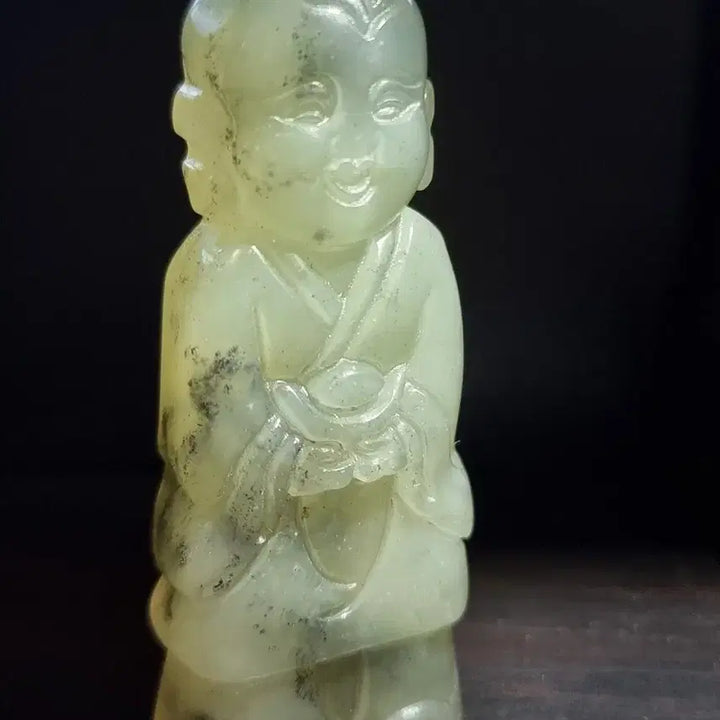[BUNJANG] Russian White Jade Boy Figurine / 30만원 이상 구매시 선물로 한 점 드립니다^^ 백옥 동자상 색감이 예쁘고 강질의 러시아 화전옥 조각품