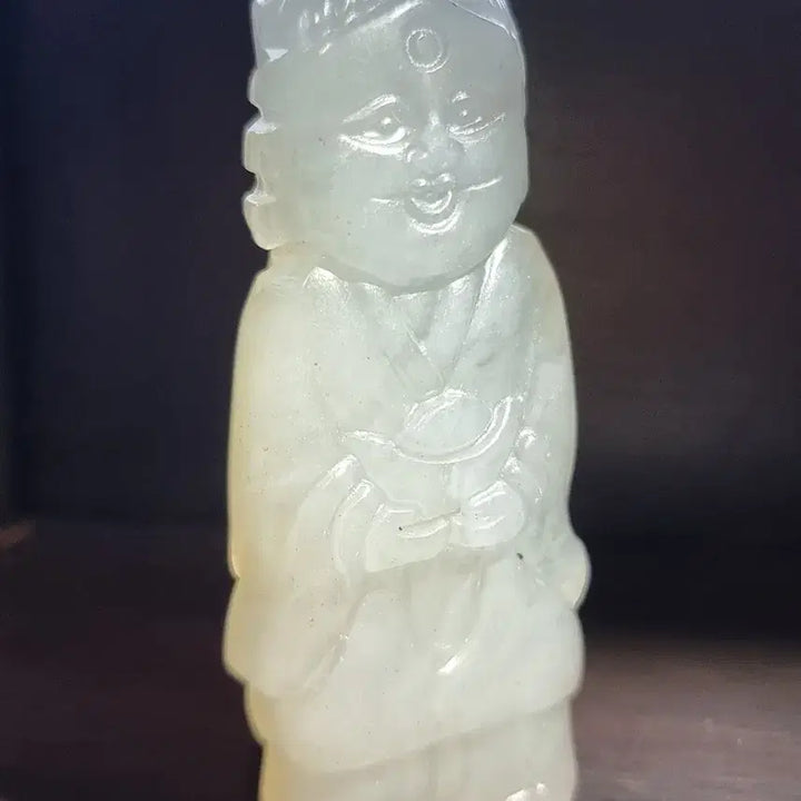 [BUNJANG] White Jade Boy Figurine / 30만원 이상 구매시 선물로 한 점 드립니다^^  맑은 백옥 동자상 색감이 예쁘고 강질의 옥 조각품