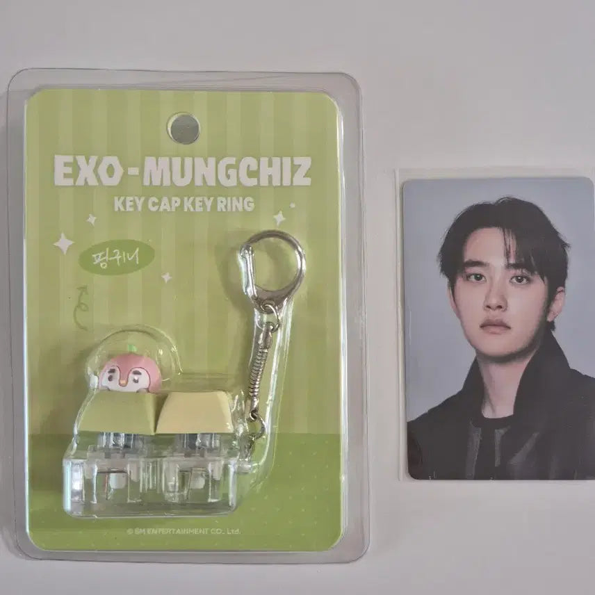 [BUNJANG] EXO D.O. Mungchiz Pingguini Keycap &amp; Photocard Bundle Set / 엑소 뭉치즈 핑귀니(디오) 키캡+디오 포토카드 일괄