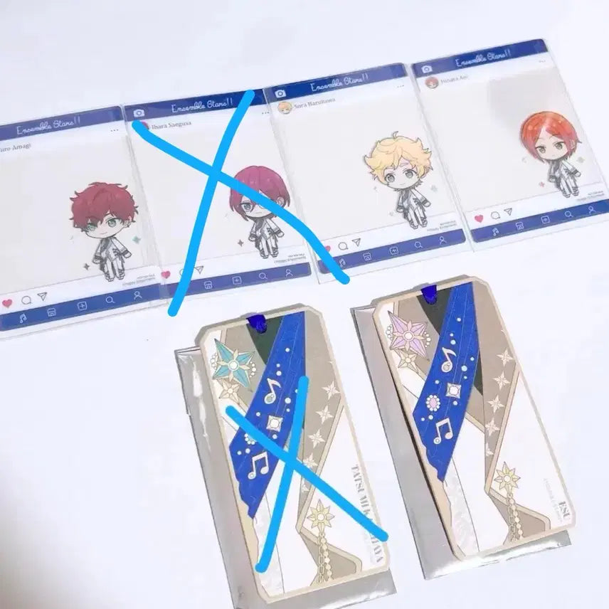[BUNJANG] Ensemble Stars! Mobage Popup Store Special Edition Photocard Bookmark Set / 앙스타 모펀 팝업 7만원 특전 포토카드 책갈피 교환 판매 히이로 소라 히나타 에스