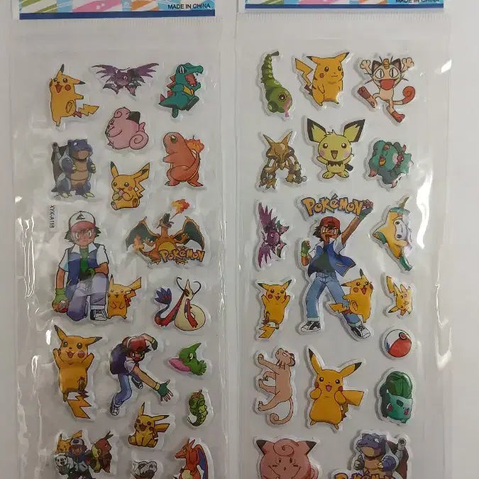 [BUNJANG] Pokemon Stickers (5 Sheets) / 포켓몬스터 스티커(5장)/고전문구