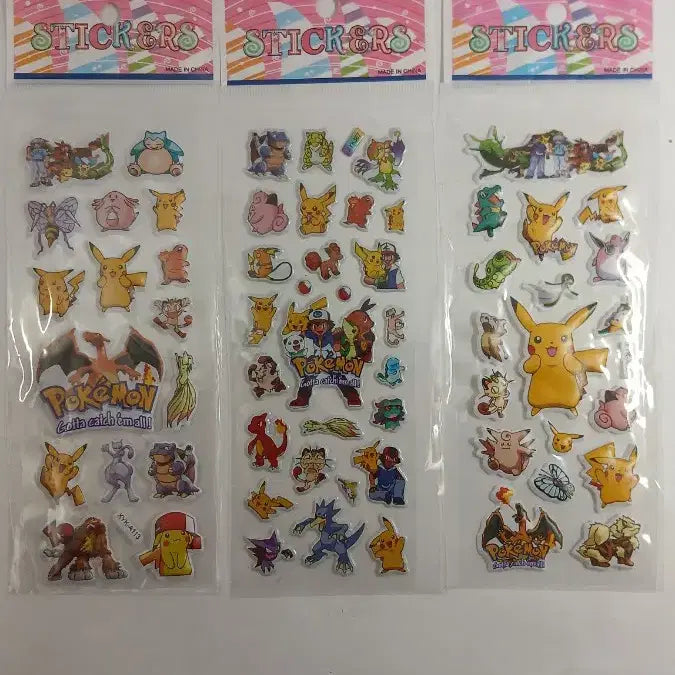 [BUNJANG] Pokemon Stickers (5 Sheets) / 포켓몬스터 스티커(5장)/고전문구