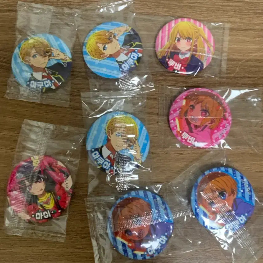 [BUNJANG] Oshi no Ko Aqua Ruby Badge Bundle Set / 최애의 아이 아쿠아 루비 아이 뱃지 일괄
