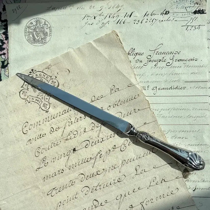 [BUNJANG] George Henry Biggin Sterling Silver Letter Opener / 영국 앤틱 George Henry Biggin 스털링 실버 레터오프너 페이퍼 나이프