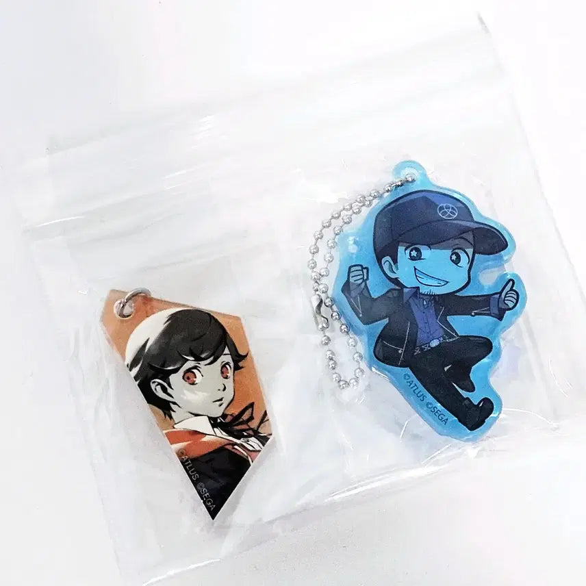 [BUNJANG] Persona 3 Junpei &amp; Amada Acrylic Charm Set / 페르소나3 굿즈 (준페이, 아마다 아크릴 키링 키체인)