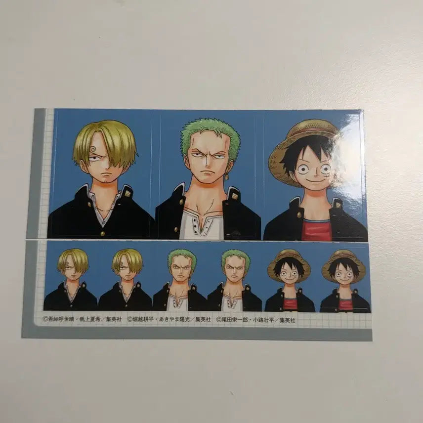[BUNJANG] One Piece Luffy Zoro Sanji Photocard Style Stickers / 원피스 루피 조로 상디 최강점프 증명사진 증사 스티커