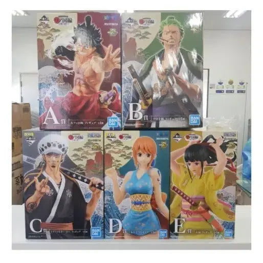 [BUNJANG] One Piece Wano Country Ichiban Kuji Figure 5-Piece Bundle (Master Stars Piece) - Luffy, Zoro, Law, Nami &amp; More (Japan Domestic) / (번장최저가미개봉)원피스 와노쿠니 제일복권 피규어 5종일괄 일본 내수용 루피 조로 로우 나미 + 다른 캐릭터