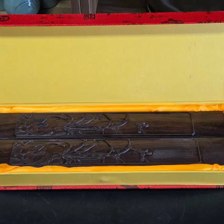 [BUNJANG] Ebony Paperweight Set with Carvings / 흑단 문진 한쌍