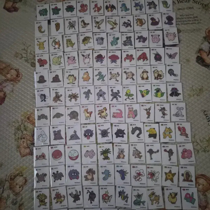 [BUNJANG] Pokemon Stickers 1st Gen - 117 Types (Three-Digit Seal Bundle Set) / 포켓몬 띠부씰 1세대 세자리씰 117종 일괄판매합니다