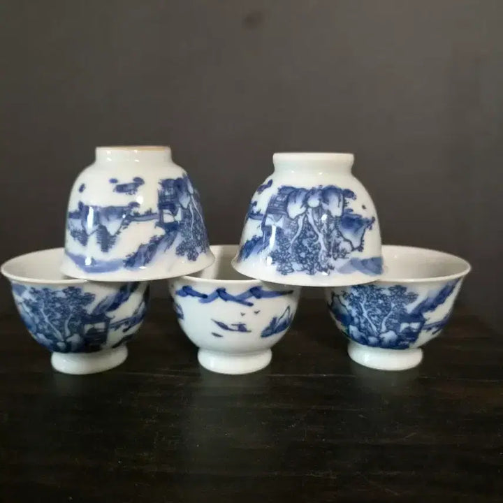 [BUNJANG] Celadon Tea Cups Set of 5 / 보이 찻잔 5개 (k-375)