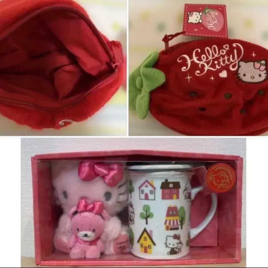 [BUNJANG] Ichigo Strawberry Kitty Mascot Bundle Set / 이치고딸기키티마스코트루피시아키티