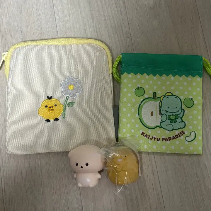 [BUNJANG] Rilakkuma Kiiroitori Mokomoko Embroidered Pouch / 리락쿠마 키이로이토리 모코모코 자수파우치 이시요와짱 스밋코구라시 산엑스 가챠