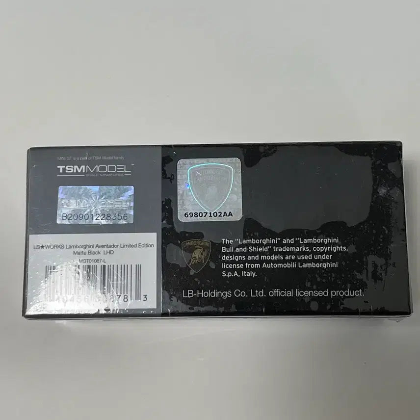 [BUNJANG] Mini GT Lamborghini Aventador LB 1/64 Scale (Matte Black, Sealed) / [미개봉] 미니지티 1087 람보르기니 아벤타도르 LB 1/64