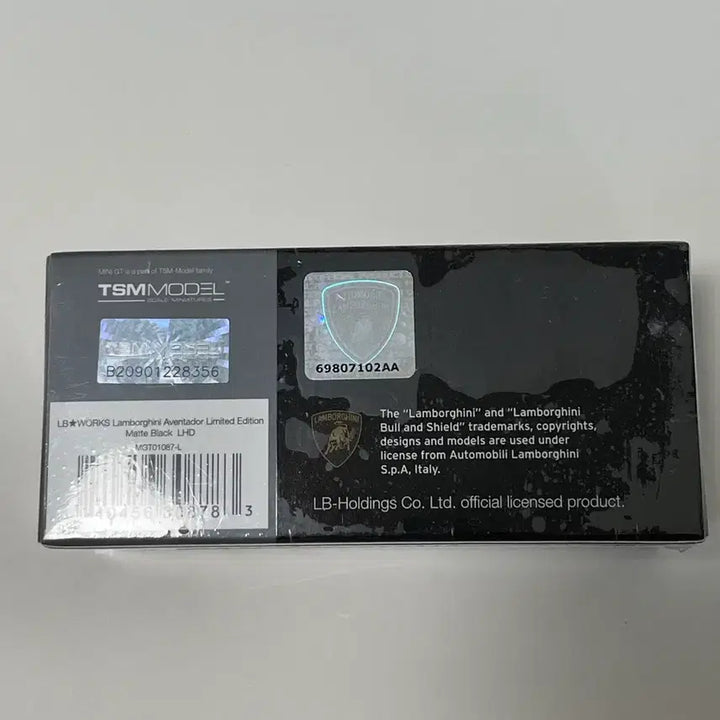 [BUNJANG] Mini GT Lamborghini Aventador LB 1/64 Scale (Matte Black, Sealed) / [미개봉] 미니지티 1087 람보르기니 아벤타도르 LB 1/64