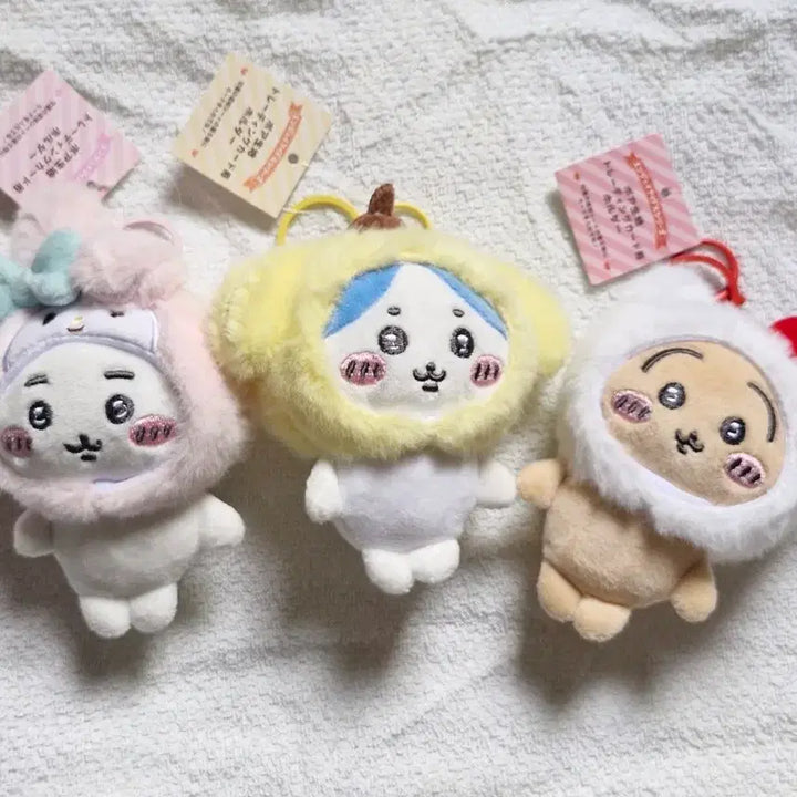 [BUNJANG] Chiikawa x Sanrio Keychain Set (3 Types) / 치이카와 산리오 키링 3종 세트
