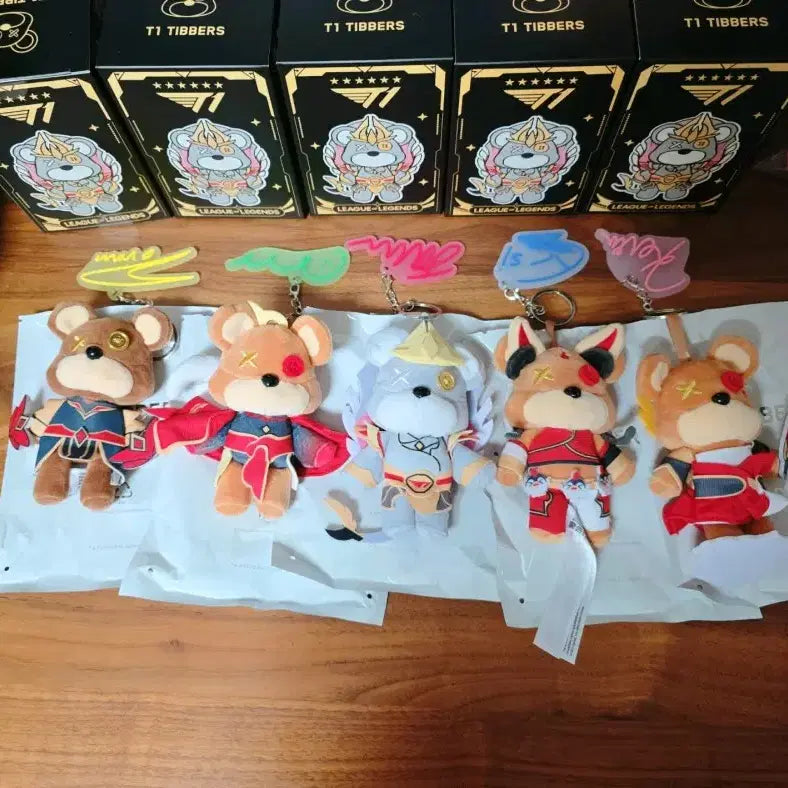[BUNJANG] T1 2025 Worlds Tibar 5-Figure Bundle Set / 무료배송) 2025 월즈 T1 티원 티버 인형 5종 일괄 판매 / 도란 오너 페이커 구마유시 케리아