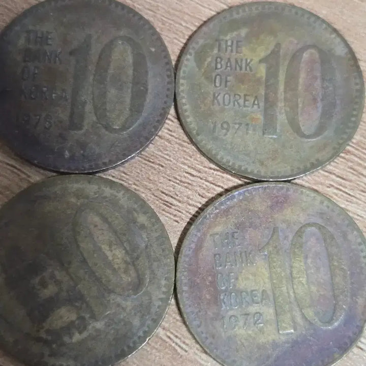 [BUNJANG] 1971, 1972, 1978 Bank of Korea 10 Won Coin / 한국은행 10원 동전 1971 1972 1978