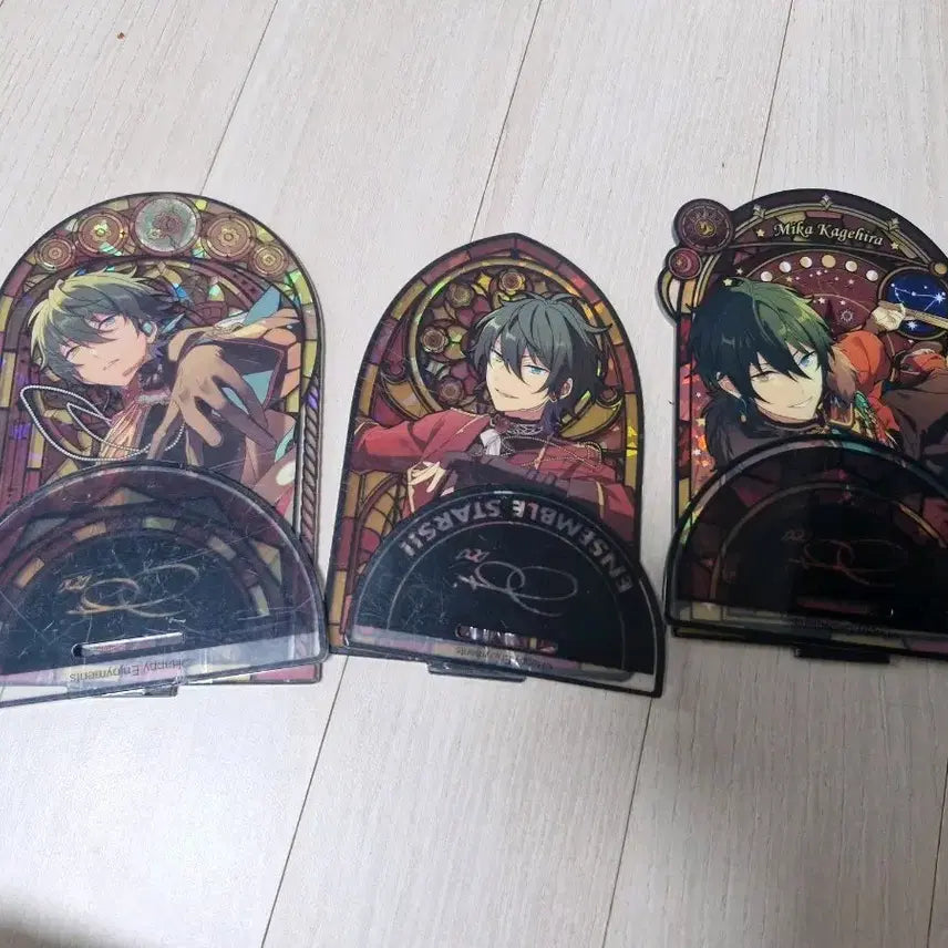 [BUNJANG] Ensemble Stars Mika Kagehira Stained Glass Acrylic Standee 1-3 Bundle Set / 앙스타 미카 스테인드 글라스 아크릴 1,2,3탄 일괄 판매