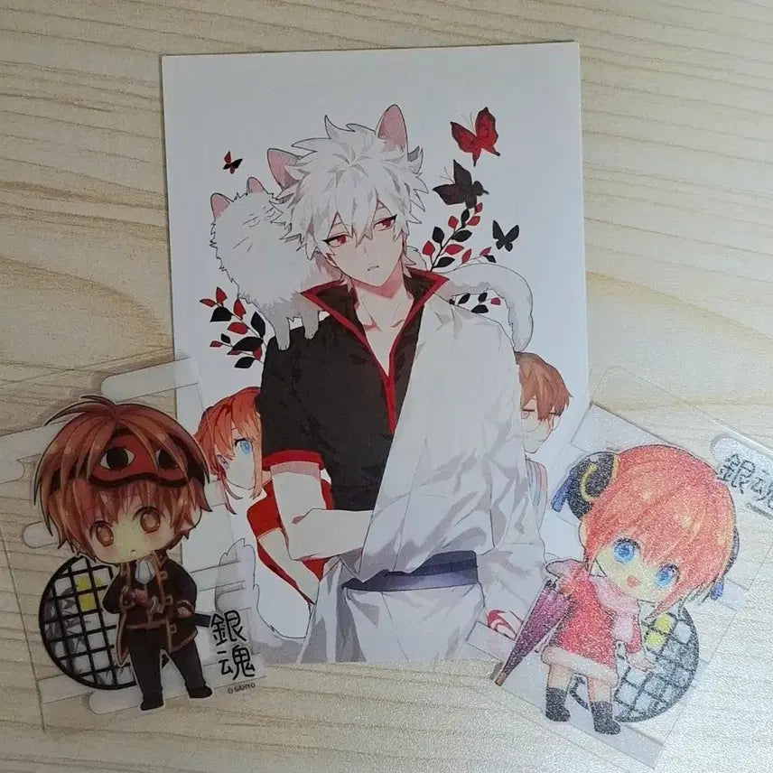 [BUNJANG] Gintama Kintoki Kagura Sougo Card Set / 비공굿 서코 은혼 카드텍엽서 긴토키 카구라 소고 세트