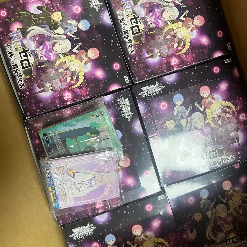 [BUNJANG] Re:Zero Weiss Schwarz Carton Quantity Cards / 리제로 바이스슈발츠 카톤분량카드