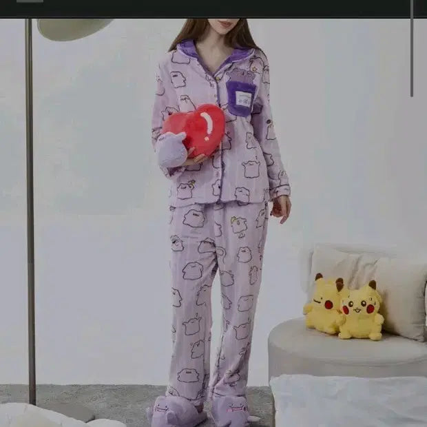 [BUNJANG] Pokemon Ditto Pajama Set / 포켓몬스터 메타몽 잠옷 파자마 포켓몬 스토어