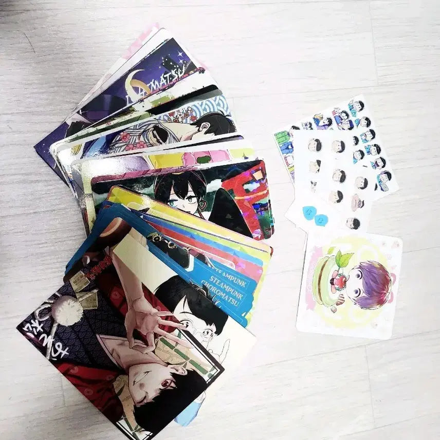 [BUNJANG] Osomatsusan Official &amp; Unofficial Card + Sticker Set / 오소마츠상 비공식 카드+스티커(공식+비공)