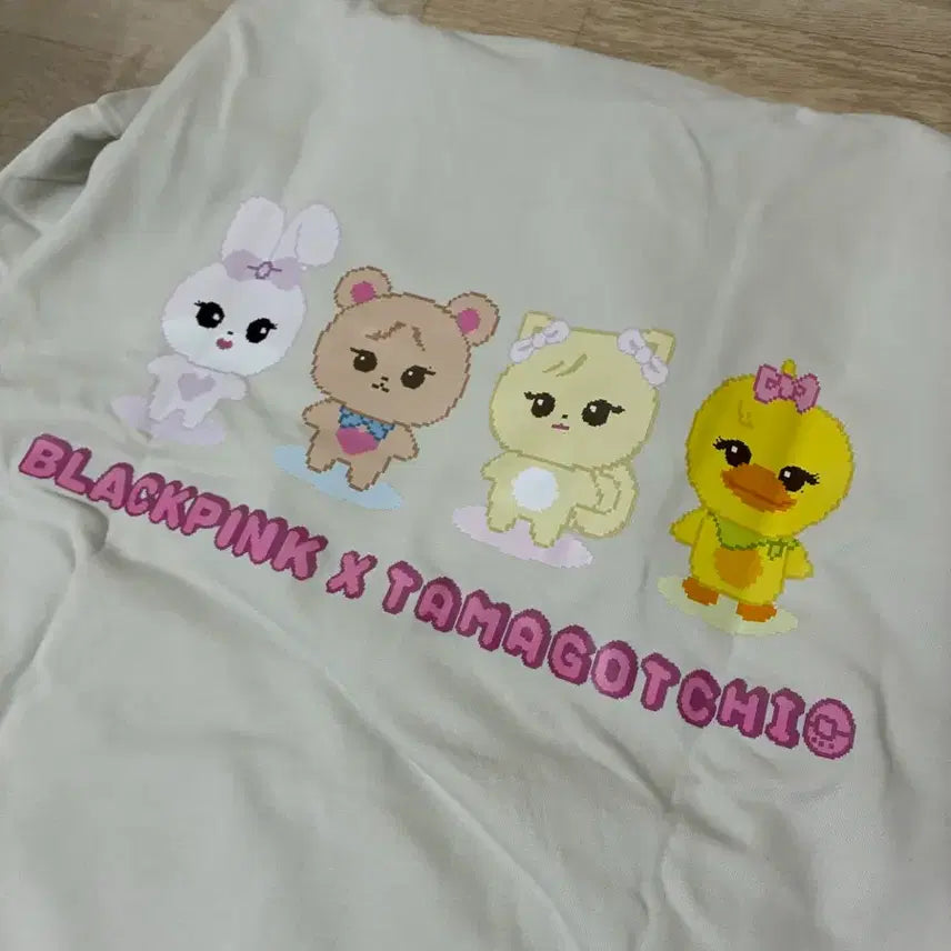 [BUNJANG] BLACKPINK x Tamagotchi Collaboration Hoodie Light Gray M / 블랙핑크 x 다마고치 후드 라이트 그레이 M