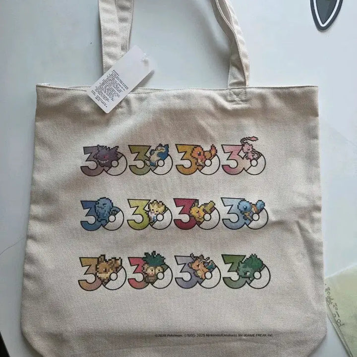 [BUNJANG] Pokemon 30th Anniversary Limited Edition Eco Bag / 포켓몬 30주년 한정판 에코백 가방
